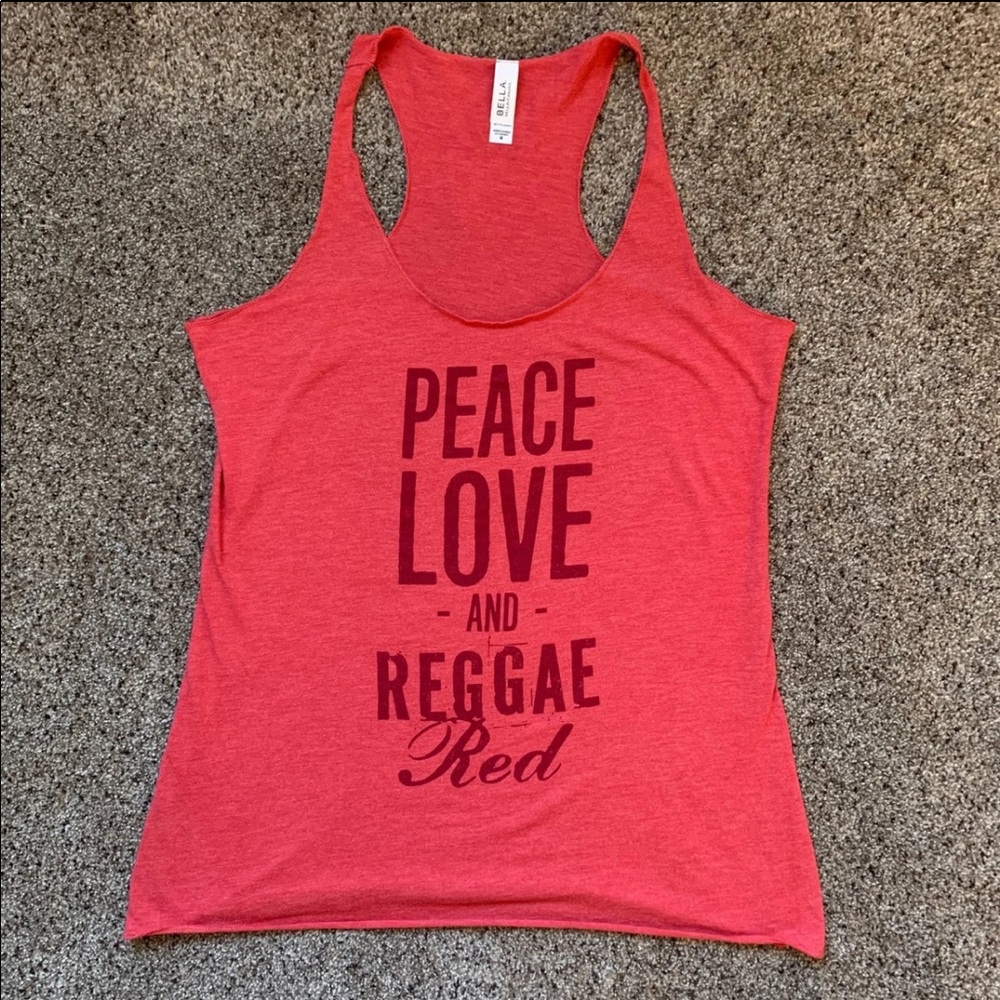 Peace, Love & Reggae Red • Racerback Tank